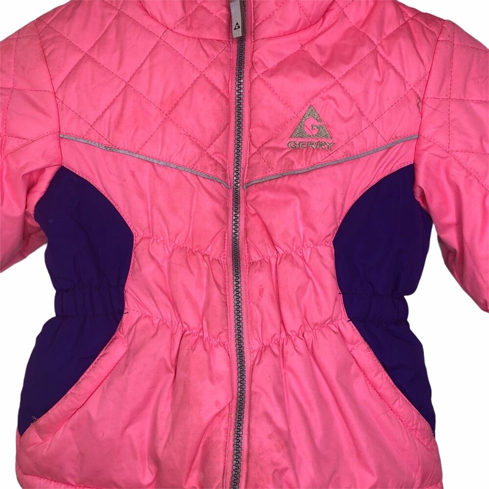 Gerry reversible pink hooded winter coat girls size 2T - Picture 6 of 12
